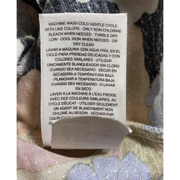 Jessica Simpson 2X Emilla Floral Tie Back Blouse Black Pink Flutter Sleeve - Picture 4 of 8